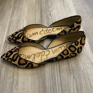 Sam Edelman Rodney leopard print d’orsay flat size 6